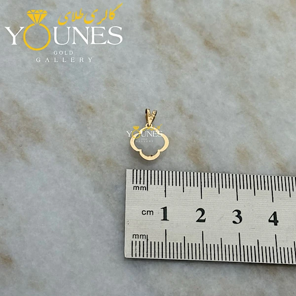 آویز طلا سواروسکی گل سفید